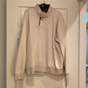 Mens Orvis XL 1/4 zip off white sweatshirt